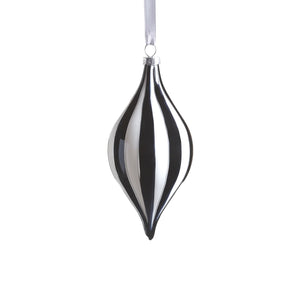 TWILIGHT STRIPE GLASS ORNAMENT - 2.75" x 5.75"
