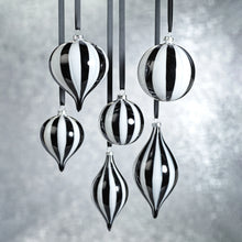 Load image into Gallery viewer, TWILIGHT STRIPE GLASS ORNAMENT - 4&quot; x 4