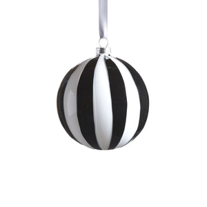 TWILIGHT STRIPE GLASS ORNAMENT - 4" x 4