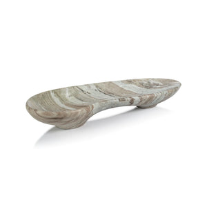 ARABESCATO LARGE ORGANIC SHAPE MARBLE BOWL