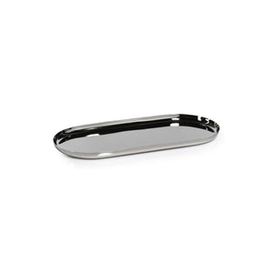 PARK LANE VERSATILE OVAL TRAY POLISHED NICKEL MEDIUM