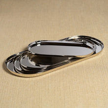 Load image into Gallery viewer, PARK LANE VERSATILE OVAL TRAY POLISHED NICKEL LARGE