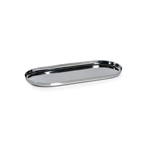 PARK LANE VERSATILE OVAL TRAY POLISHED NICKEL LARGE