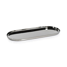 Load image into Gallery viewer, PARK LANE OVAL TRAY POLISHED NICKEL EXTRA LARGE