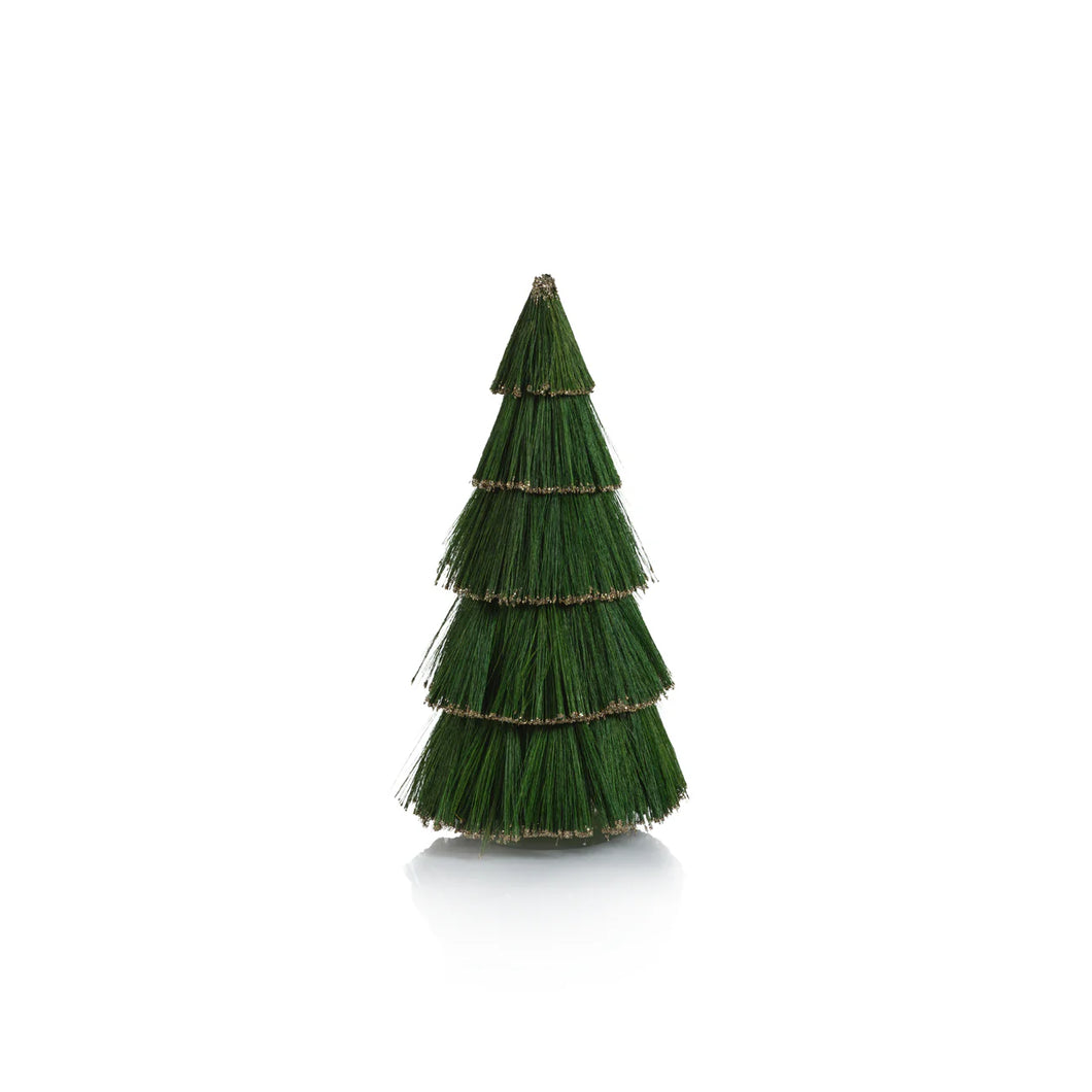 TIGER GRASS GREEN TREE W/GOLD GLITTER TRIM 15.00