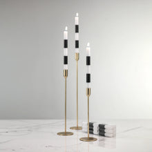 Load image into Gallery viewer, MODERN &amp; FESTIVE BLK FORMAL CANDLES/SET OF 6