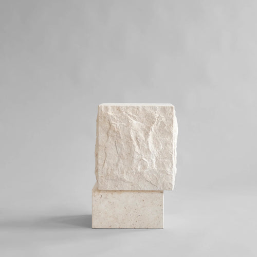 TEMPLE COFFEE TABLE , TALL - LIMESTONE