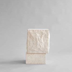 TEMPLE COFFEE TABLE , TALL - LIMESTONE