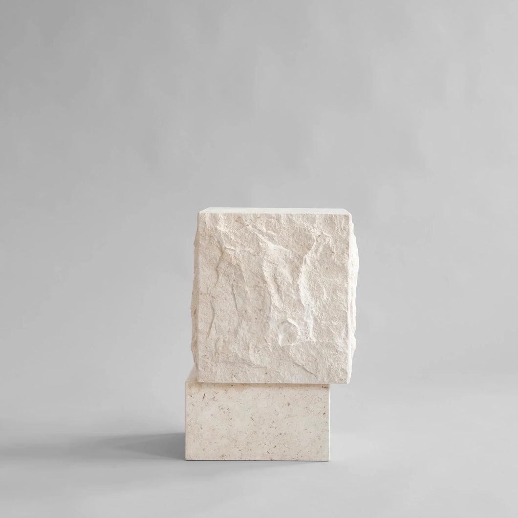 TEMPLE COFFEE TABLE , TALL - LIMESTONE