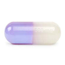 Load image into Gallery viewer, ACRYLIC PILL  - WHITE AND PURPLE - LARGE