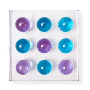 ACRYLIC TIC TAC TOE SET - TURQ/PURPLE