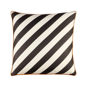 US KIT CABANA SILK PILLOW - BLACK/ WHITE 16x16 (34670/1170) - 34671
