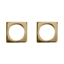 Load image into Gallery viewer, BRASS MODERNIST NAPKIN RINGS, SET OF 2
