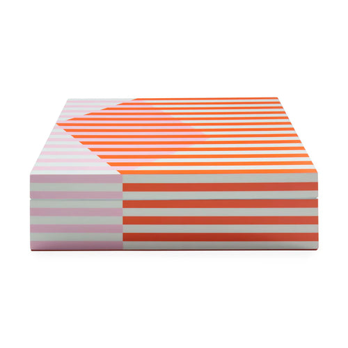 COPENHAGEN LACQUER BOX  - LARGE  - PINK/ORANGE  - 34772