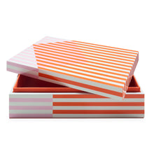 Load image into Gallery viewer, COPENHAGEN LACQUER BOX  - LARGE  - PINK/ORANGE  - 34772