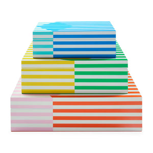 COPENHAGEN LACQUER BOX  - MEDIUM - YELLOW/GREEN - 34771