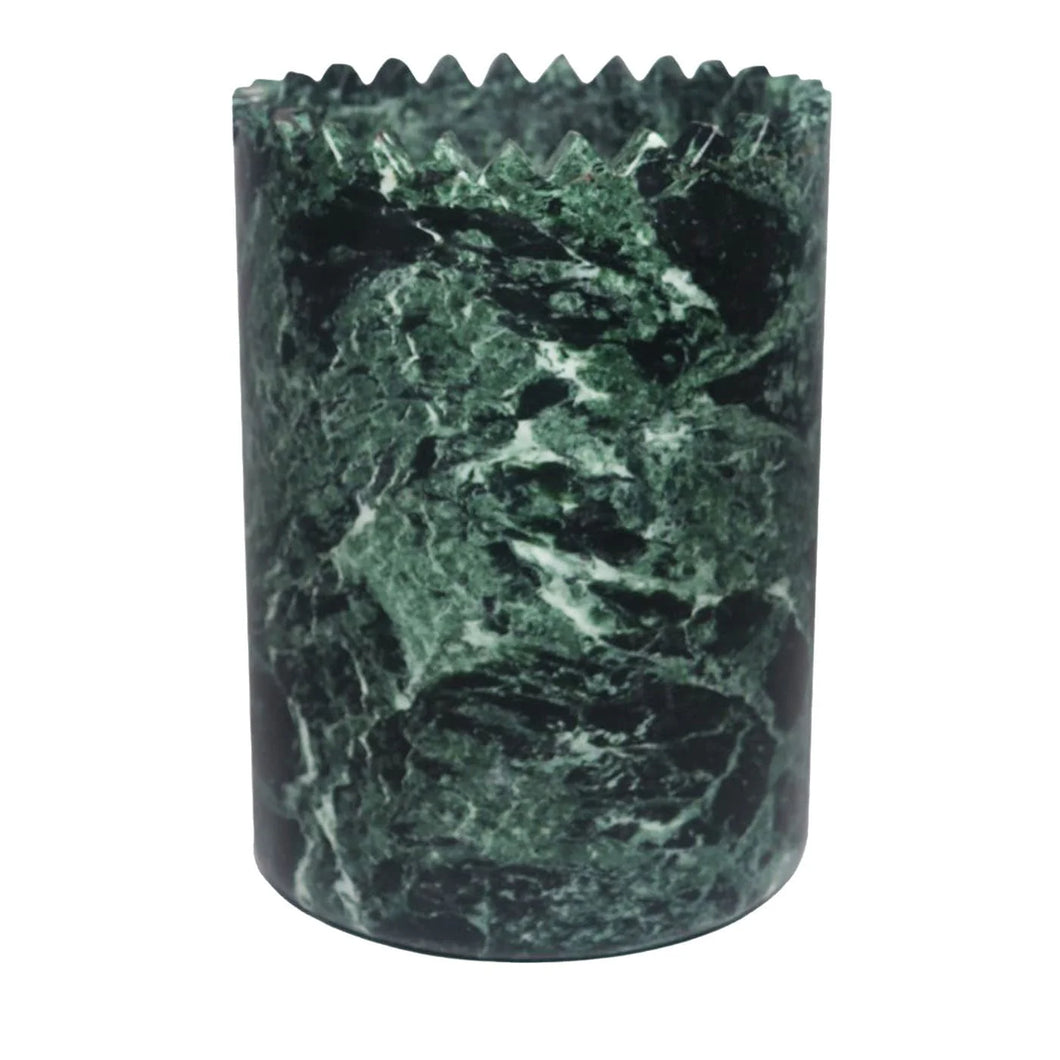 TRIANGOLI VASE, GREEN ALPI MARBLE