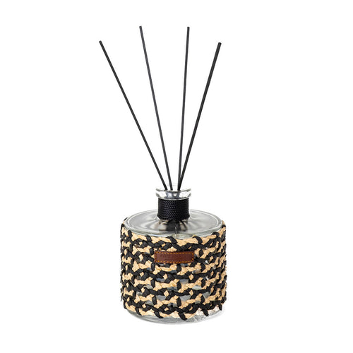 DIFFUSEUR RAPHIA CUIR MINA NOIR 3L / NARGUILE FLEUR ORANGER