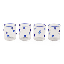 Load image into Gallery viewer, BOXED DOTTIE ROCKS GLASSWARE BLUE SET OF 4