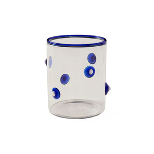 BOXED DOTTIE ROCKS GLASSWARE BLUE SET OF 4