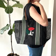 Load image into Gallery viewer, FORAGE BLACK RECYLCLED SHOPPER