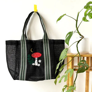 FORAGE BLACK RECYLCLED SHOPPER