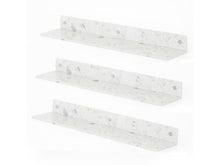 Load image into Gallery viewer, LOWRY WALL SHELF, SET OF 3-WHITE TERRAZZ