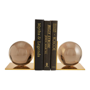 GLOBO BOOKEND SET - SMOKE
