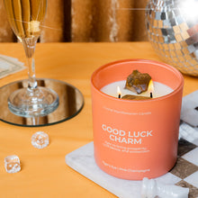 Load image into Gallery viewer, &quot;GOOD LUCK CHARM&quot; CRYSTAL MANIFESTATION CANDLE