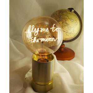 MESSAGE IN THE BULB: FLY ME TO THE MOON