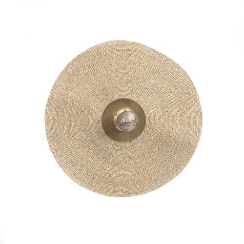 THE LET'S GROOVE WALL LAMP, NATURAL BRASS MED