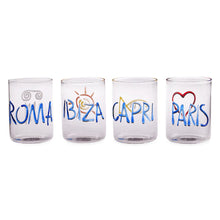 Load image into Gallery viewer, JET SET GLASSWARE- SET OF 4