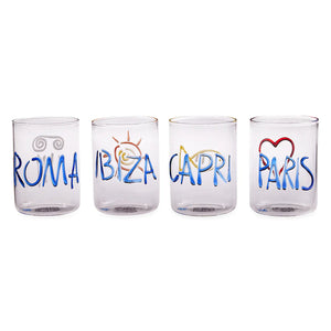 JET SET GLASSWARE- SET OF 4