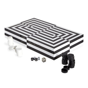 OP ART BACKGAMMON SET