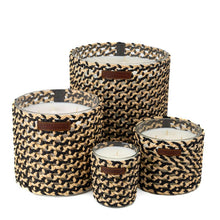 Load image into Gallery viewer, BOUGIE RAPHIA CUIR MINA NOIR XL/ NARGUILE FLEUR ORANGER