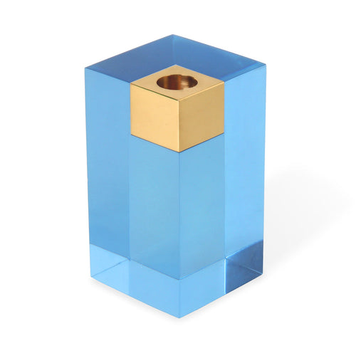 LARGE BLUE MONTE CARLO CANDLE HOLDER