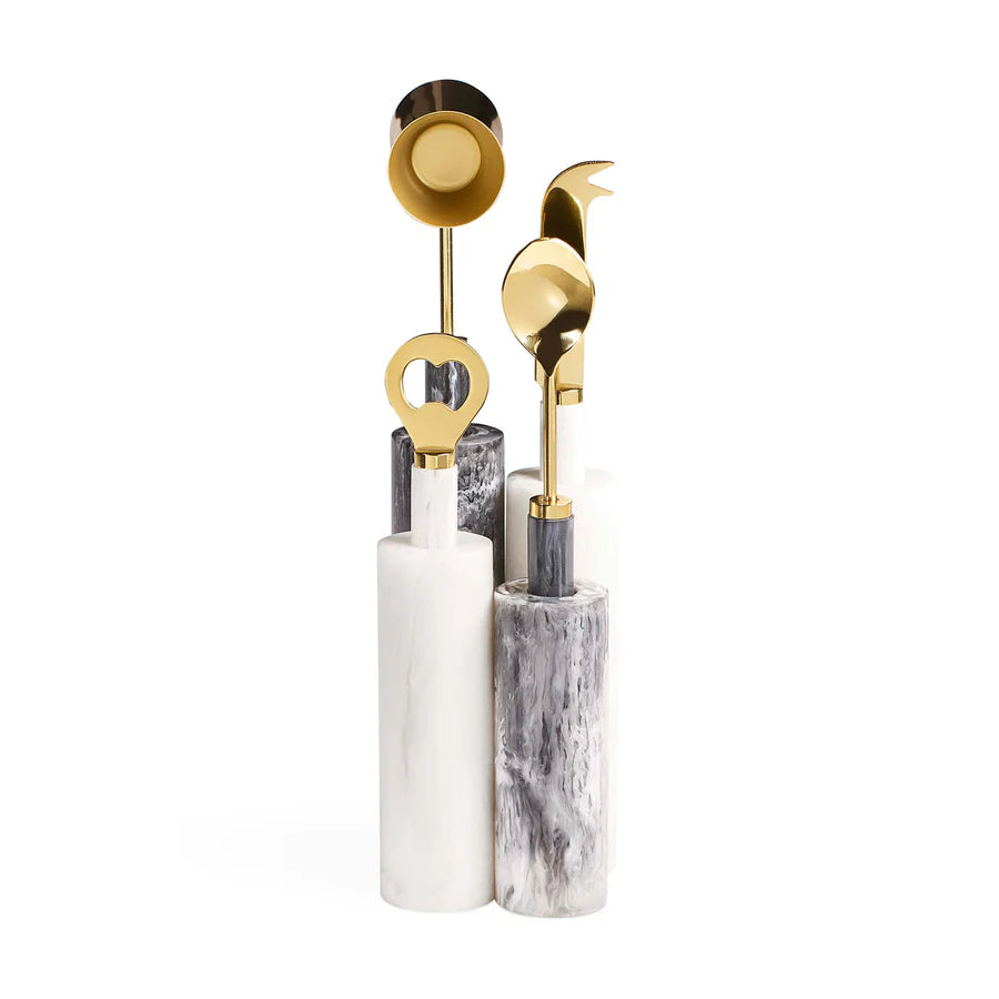 COMO BARWARE SET BLACK/WHITE