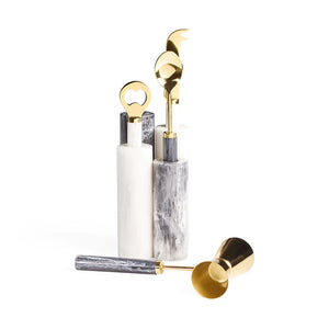 COMO BARWARE SET BLACK/WHITE