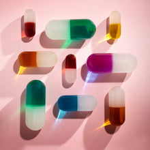 Load image into Gallery viewer, ACRYLIC PILL LARGE - GOLD GLITTER - 33143