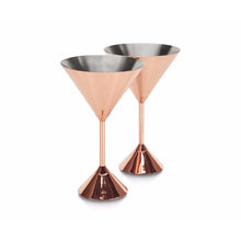 Load image into Gallery viewer, PLUM MARTINI GLASSES x2