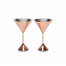 Load image into Gallery viewer, PLUM MARTINI GLASSES x2