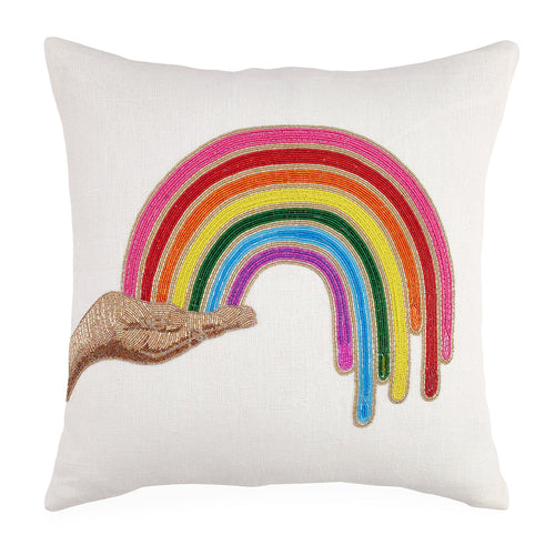 US RAINBOW HAND BEADED PILLOW