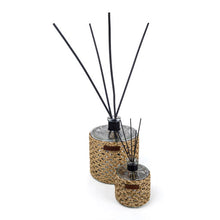Load image into Gallery viewer, DIFFUSEUR RAPHIA CUIR YARA 3L/  ROSE OUD MANDARINE MAJORELLE