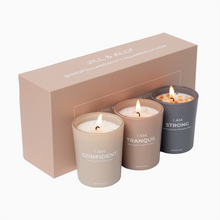 Load image into Gallery viewer, “FIND YOUR MANTRA” CANDLE VOTIVE TRIO