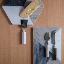 Load image into Gallery viewer, GEOMETRIC MARBLE TRIANGULAR CHEESE SET