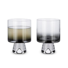 Load image into Gallery viewer, TANK LOW BALL GLASSES, BLACK SET OF 2