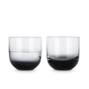 TANK WHISKEY GLASSES, BLACK SET OF 2