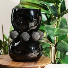 Load image into Gallery viewer, VASE TIFFANY BLACK - BLACK LAVA