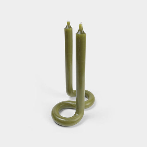 TWIST CANDLE, OLIVE
