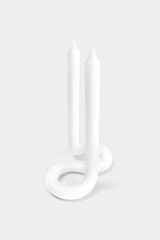 TWIST CANDLE, WHITE